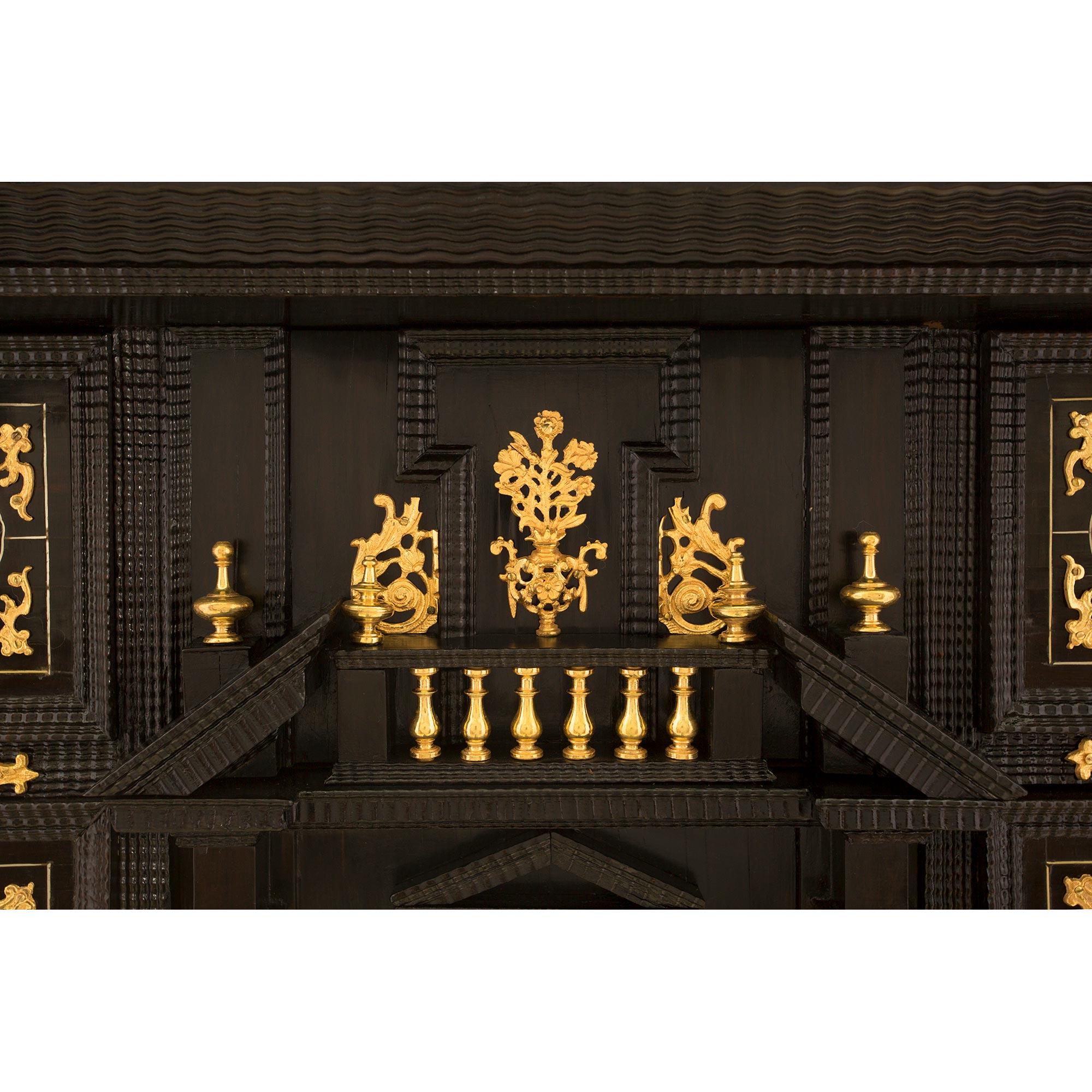 Bone Spanish 18th Century Fruitwood, Rosewood and Ormolu Specimen Cabinet For Sale