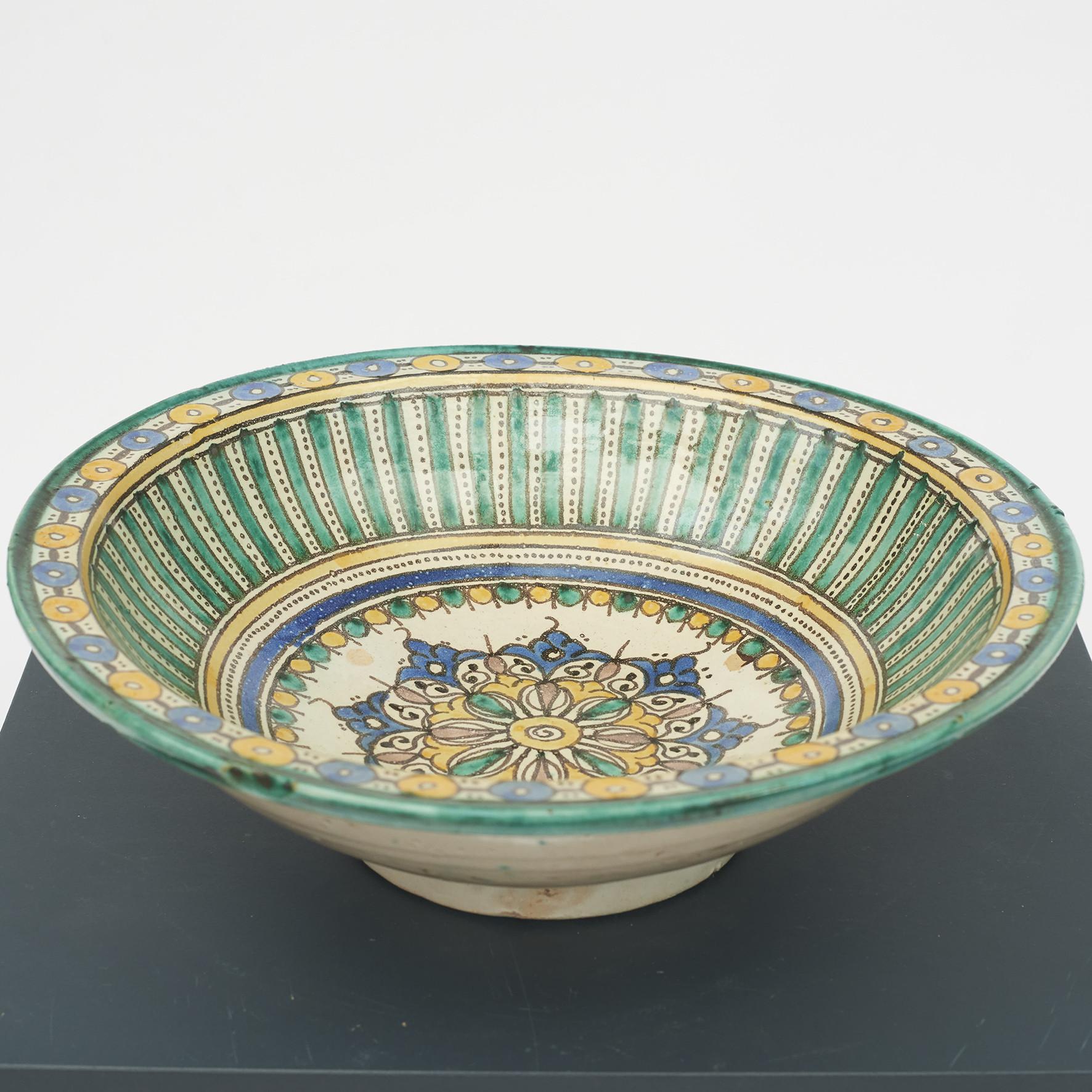 Moorish Spanish 18th Century Glazed Plate