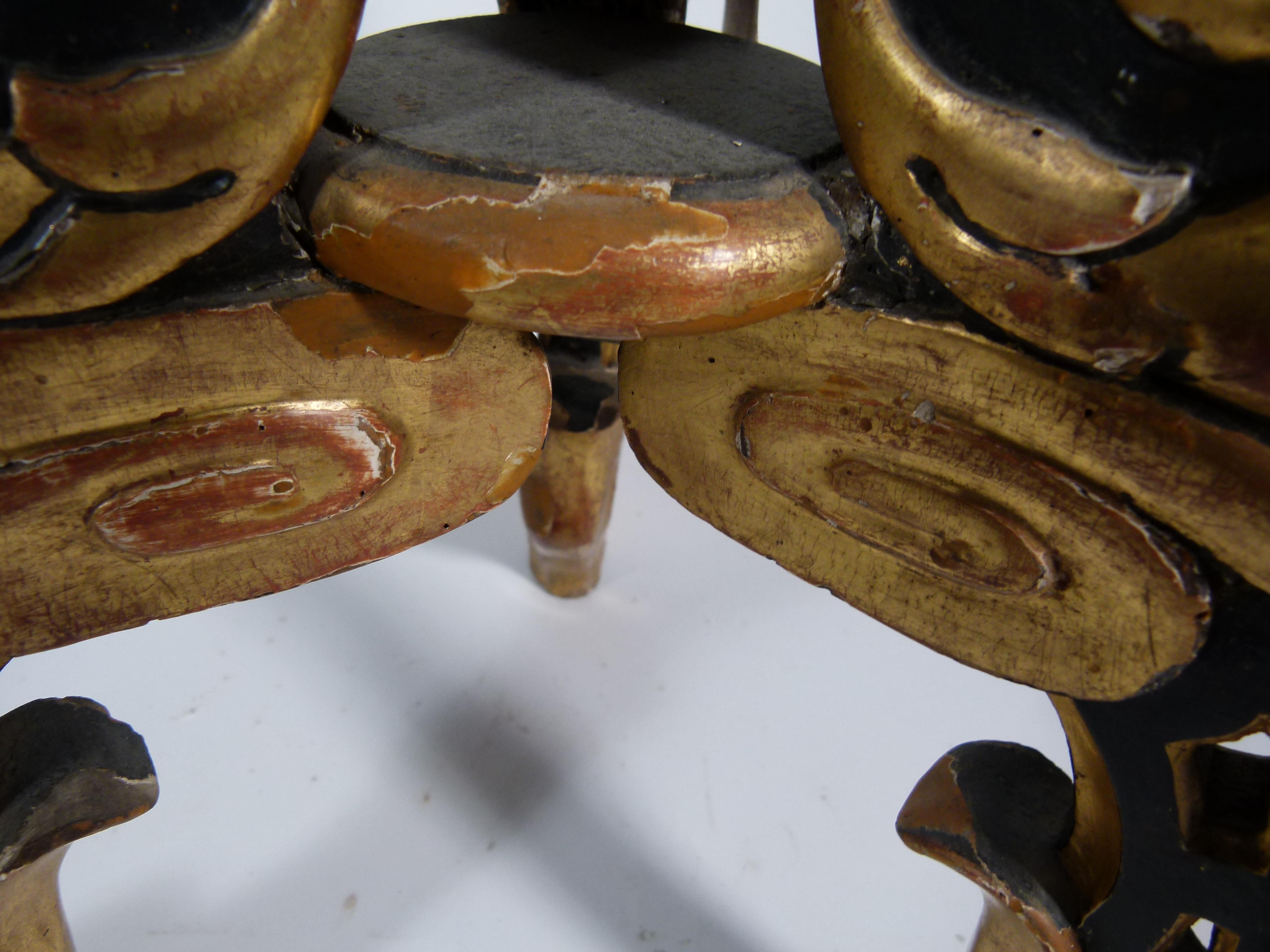 Spanish 18th Century Hand Carved Wooden Pair of Side Tables 2