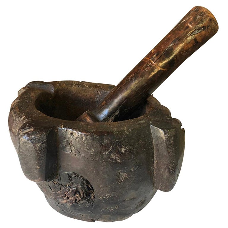 Spanish 18th Century Mortar and Pestle For Sale at 1stDibs