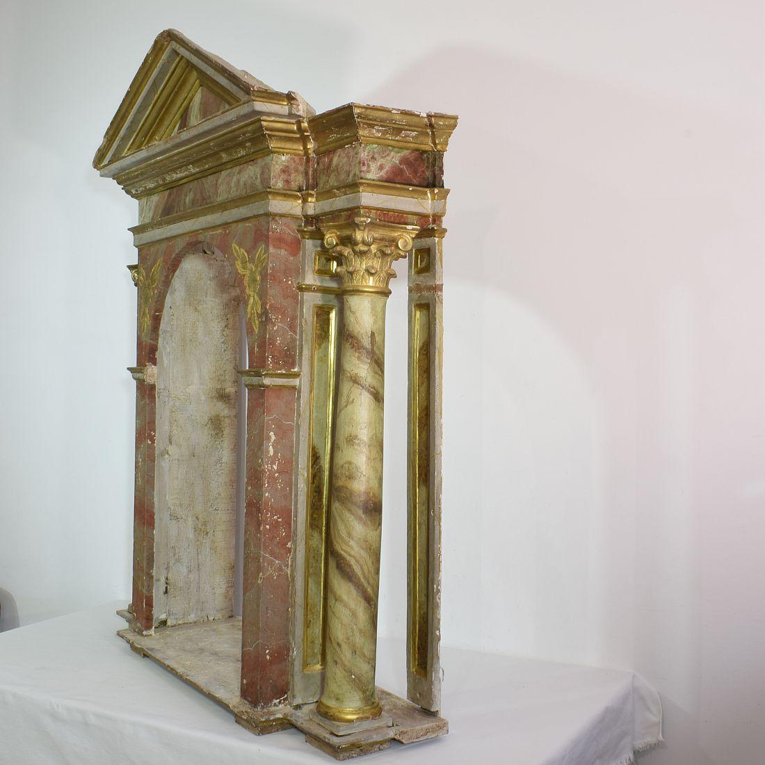 18th Century and Earlier Spanish 18th Century Neoclassical Carved Wooden Altar Shrine