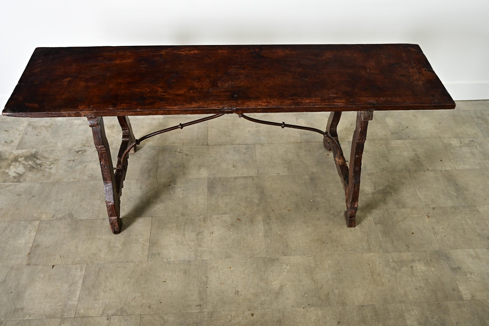 Spanish 18th Century Oak Refectory Table For Sale 2