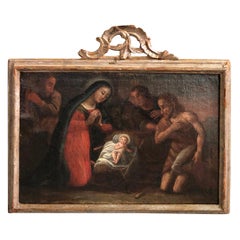 Spanish 18th Century Oil Painting of the Nativity