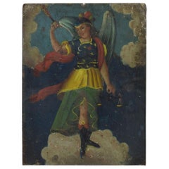 Spanish 18th Century Painting of an Archangel