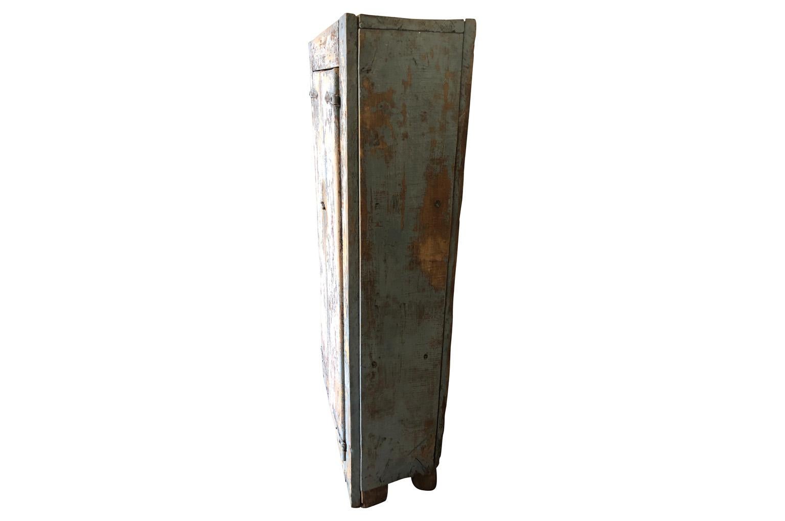 Painted Spanish 18th Century Primitive Armoire For Sale