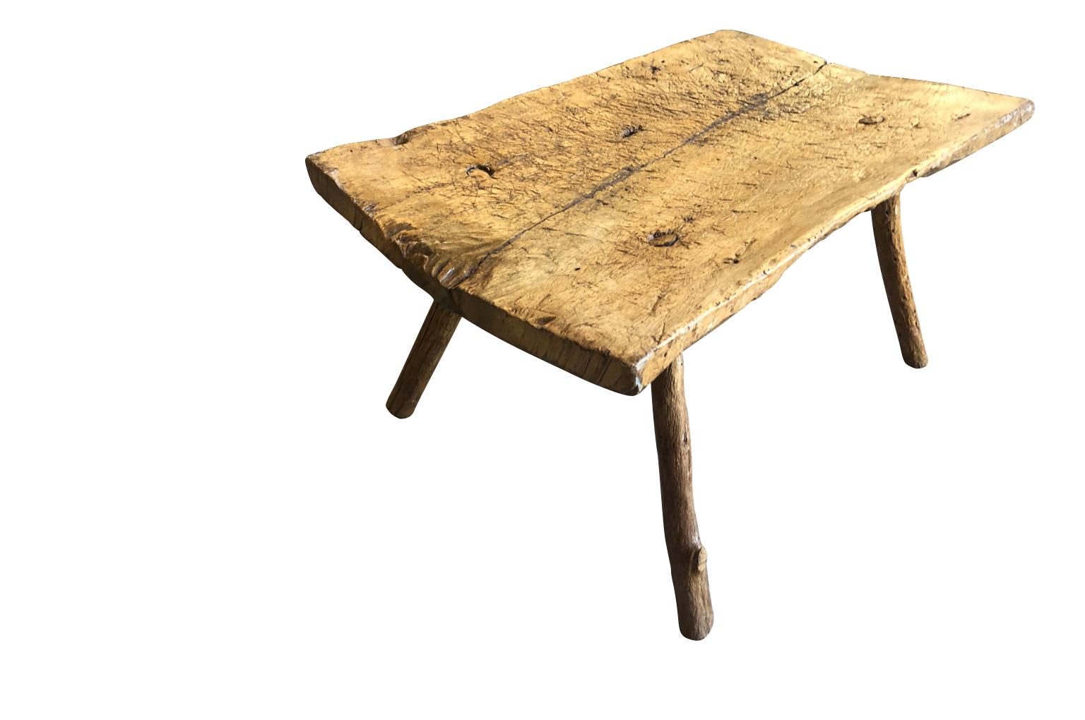 18th Century and Earlier Spanish 18th Century Primitive Bench, Coffee Table