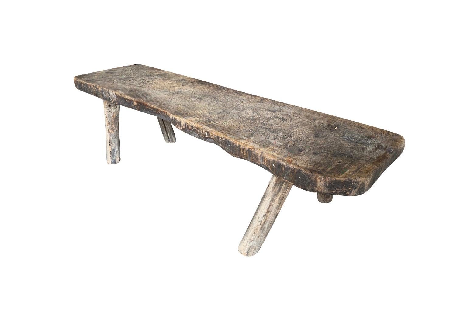 18th Century and Earlier Spanish 18th Century Primitive Bench - Coffee Table