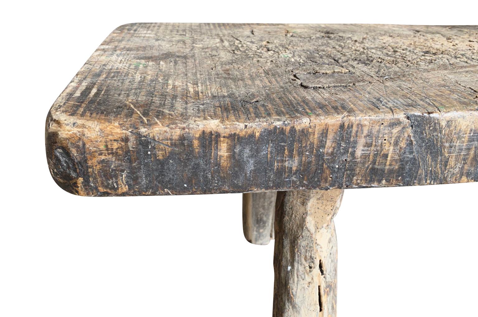 Spanish 18th Century Primitive Bench - Coffee Table 3