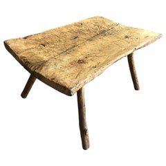 Spanish 18th Century Primitive Bench, Coffee Table