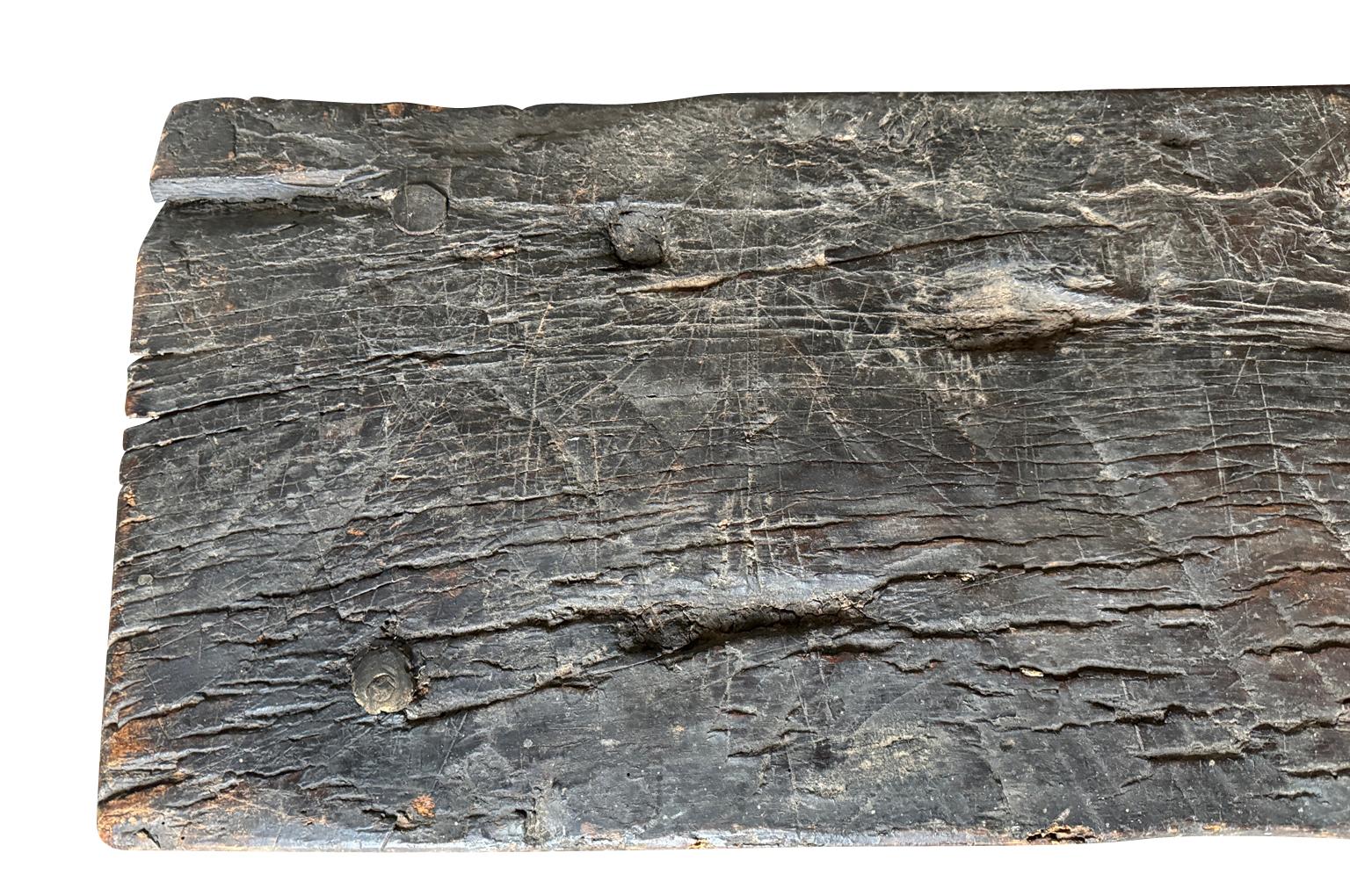 Spanish 18th Century Primitive Bench 6