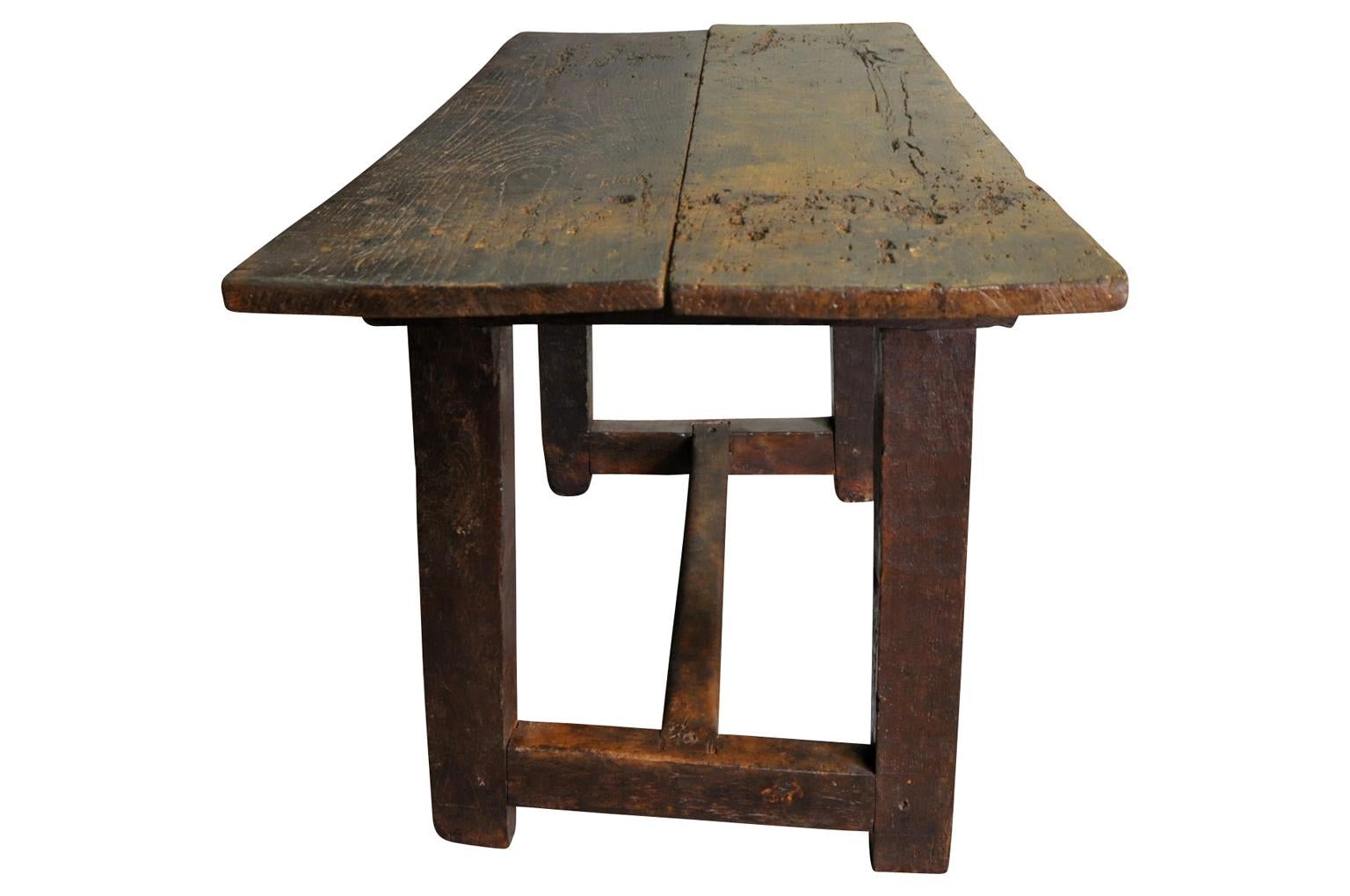 Spanish 18th Century Primitive Side Table In Good Condition In Atlanta, GA