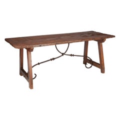 Antique Spanish 18th Century Refectory Dining Table