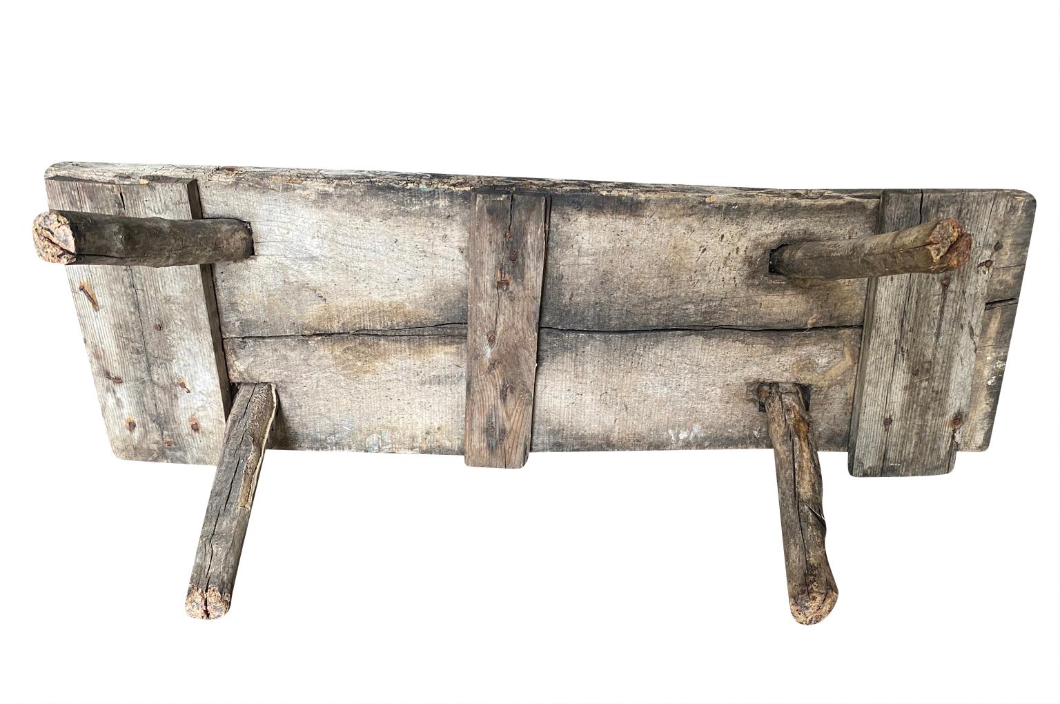 Spanish 18th Century Rustic Bench - Coffee Table 7