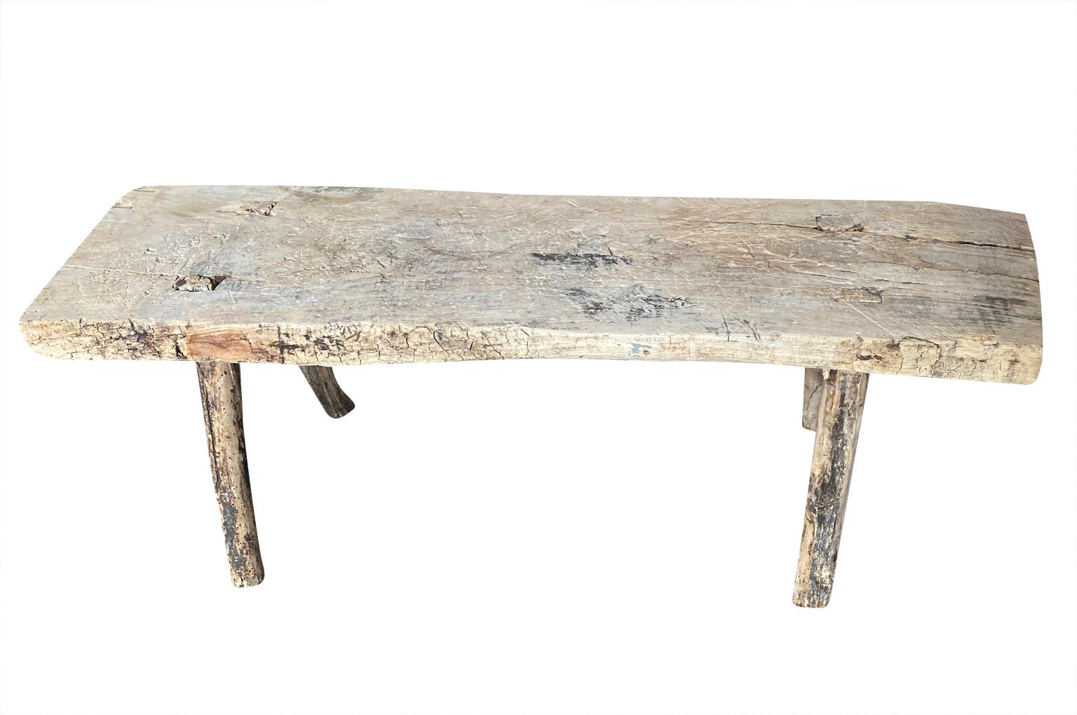 Spanish 18th Century Rustic Bench - Coffee Table In Good Condition In Atlanta, GA