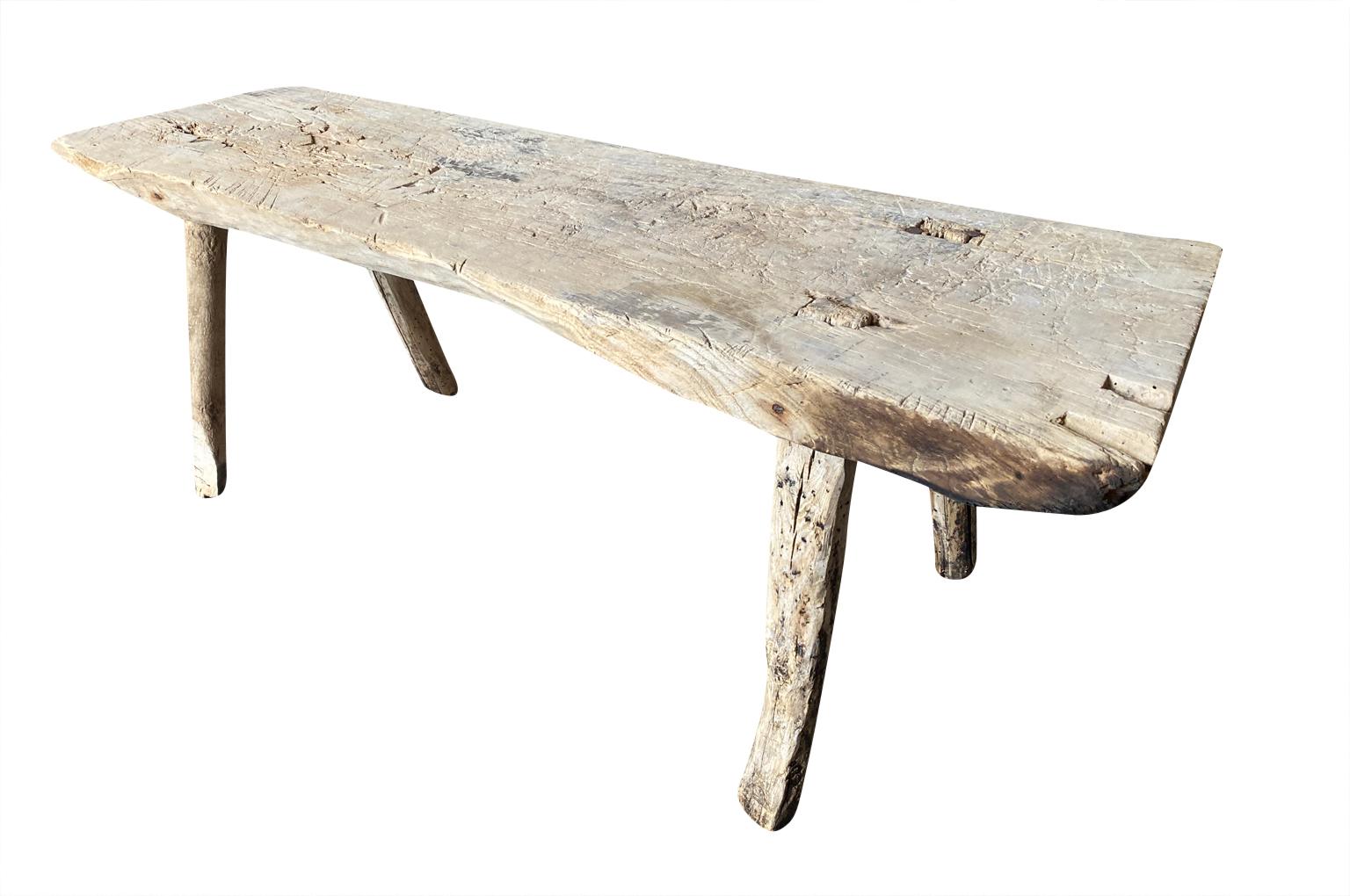 Spanish 18th Century Rustic Bench - Coffee Table 2
