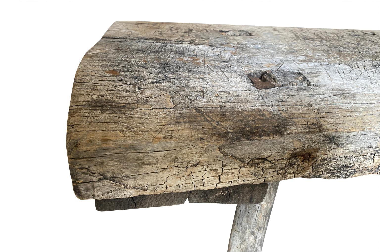 Spanish 18th Century Rustic Bench - Coffee Table 3