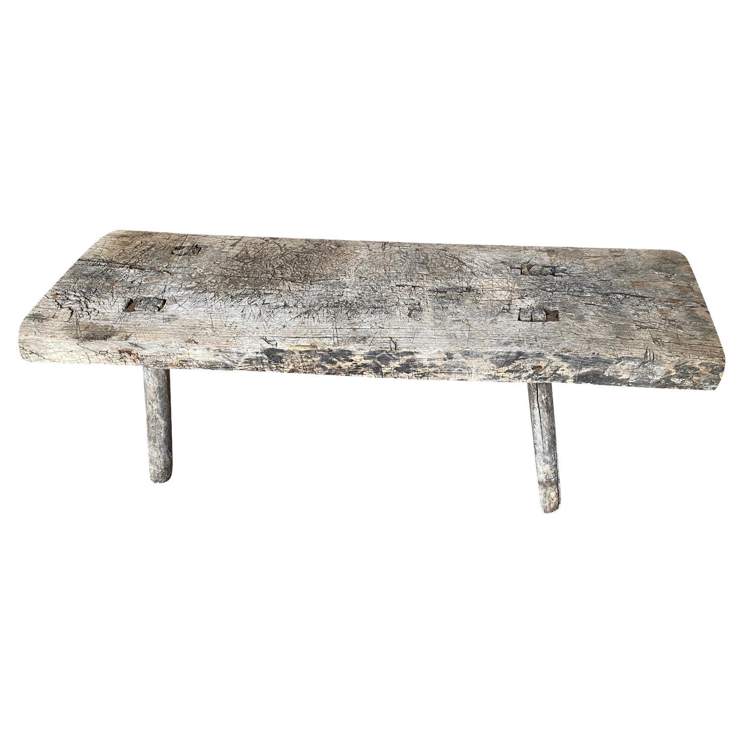 Spanish 18th Century Rustic Bench - Coffee Table