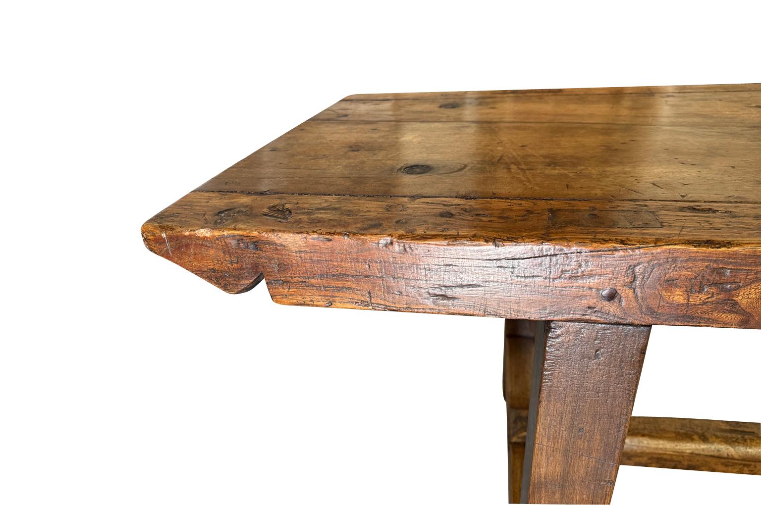 Spanish 18th Century Trestle Table For Sale 1