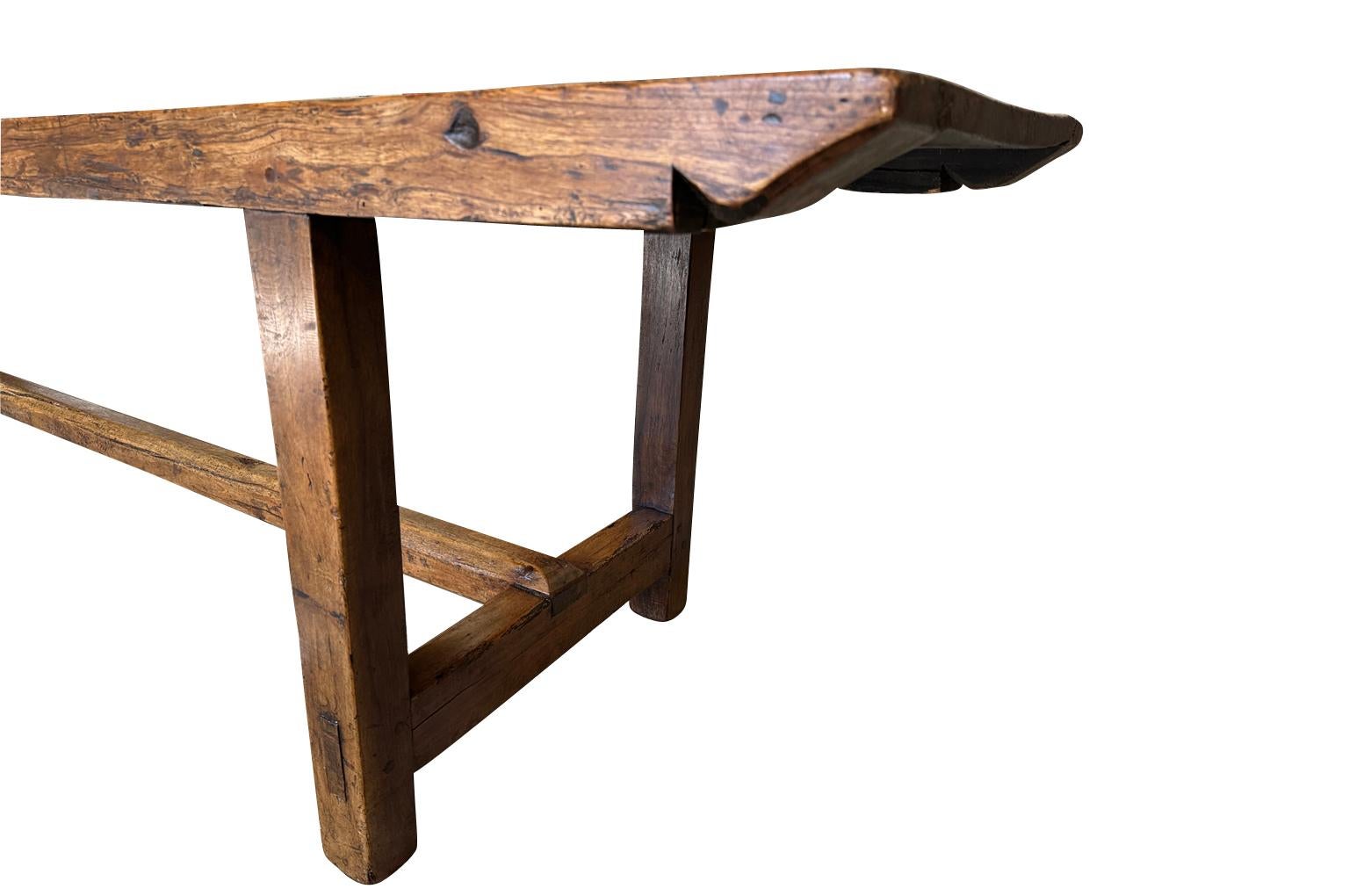 Spanish 18th Century Trestle Table For Sale 2