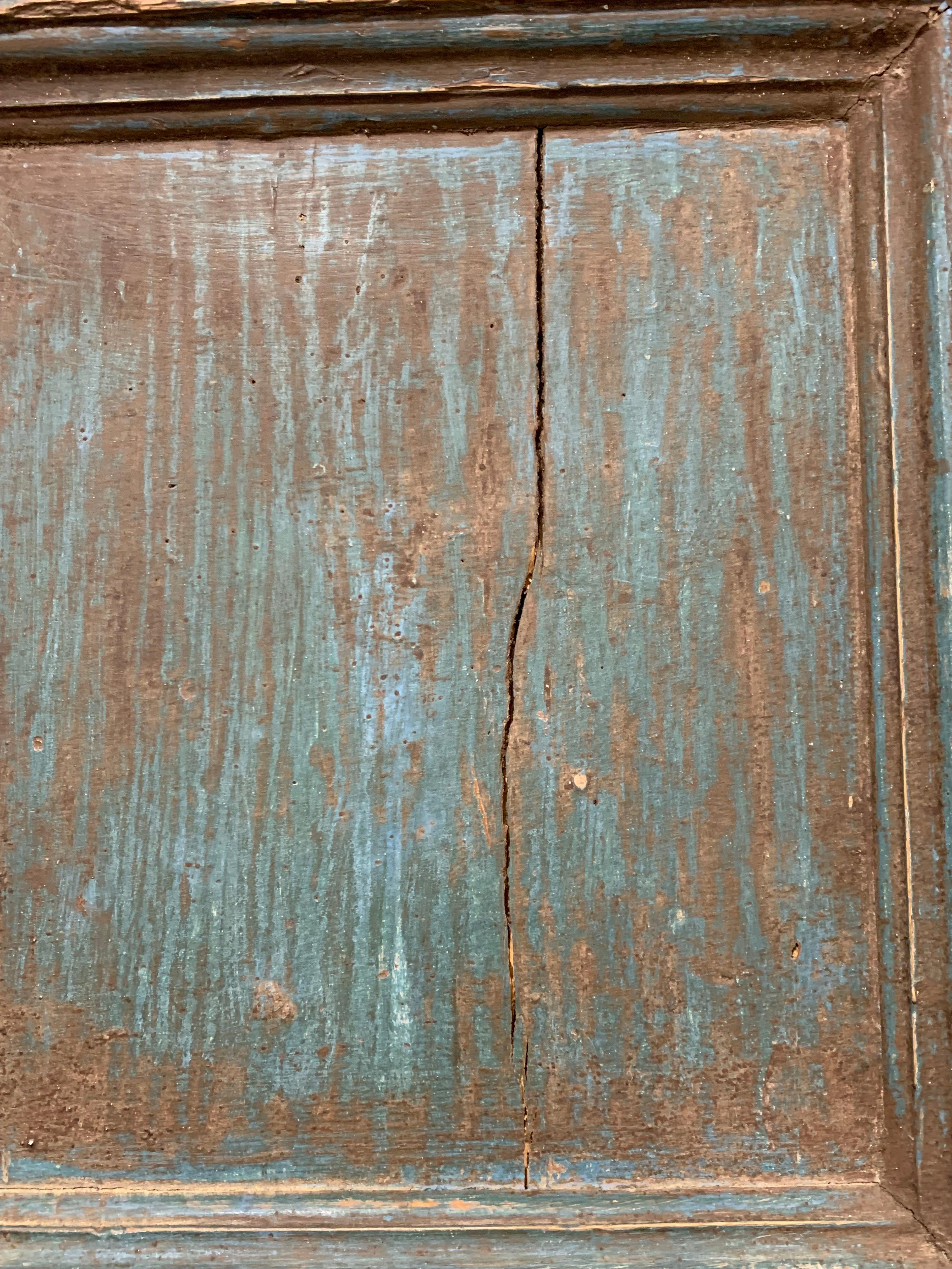 18th Century and Earlier Spanish 18th Century Twelve Panel Door With Original Paint . For Sale
