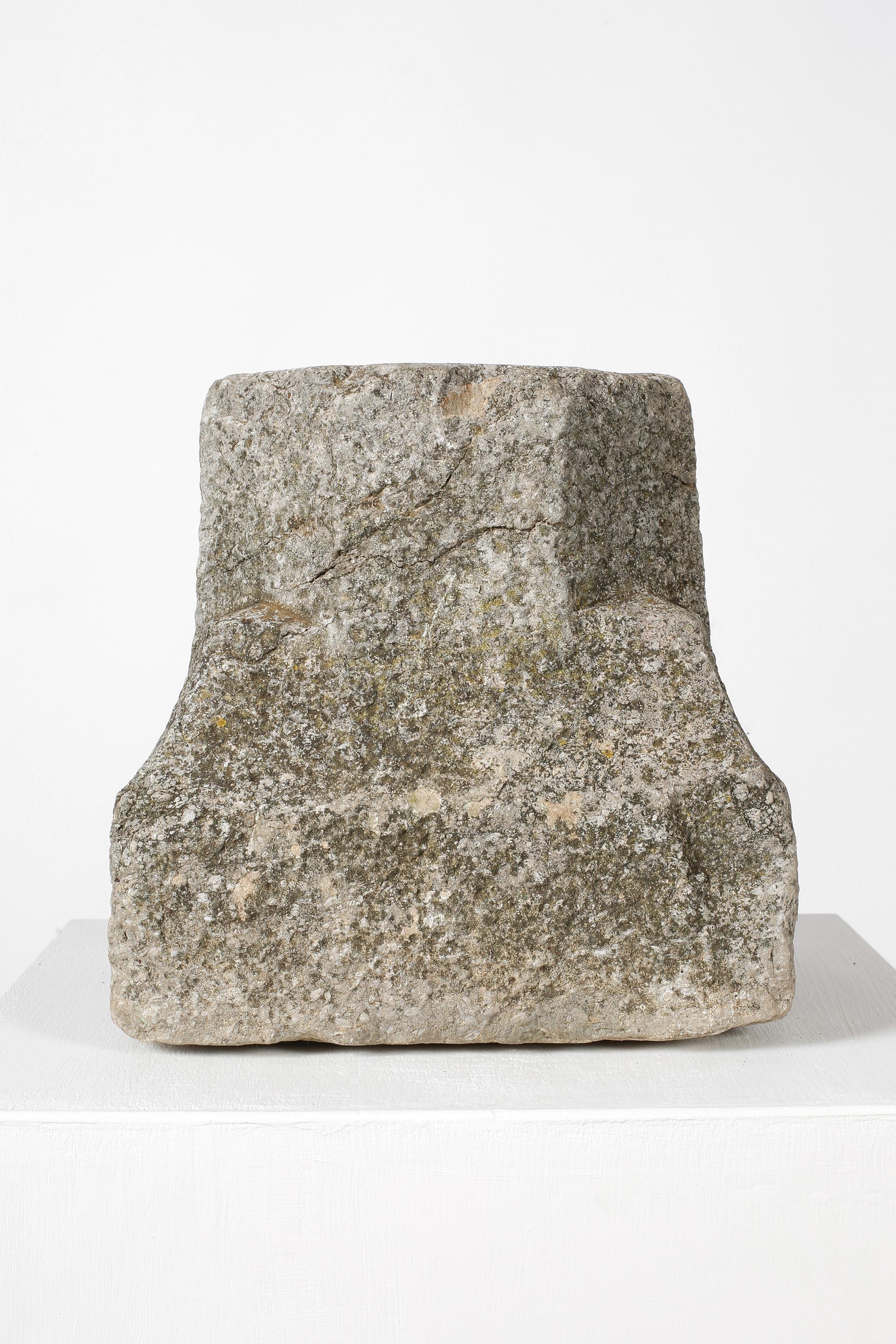 Spanish 18th Century Wabi Sabi Catalan Stone Column Fragment In Good Condition For Sale In London, GB
