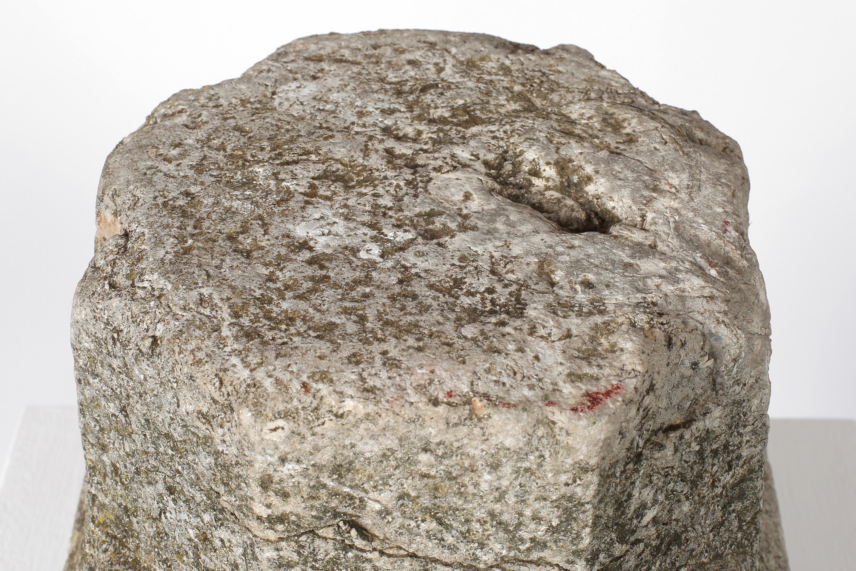Spanish 18th Century Wabi Sabi Catalan Stone Column Fragment For Sale 2