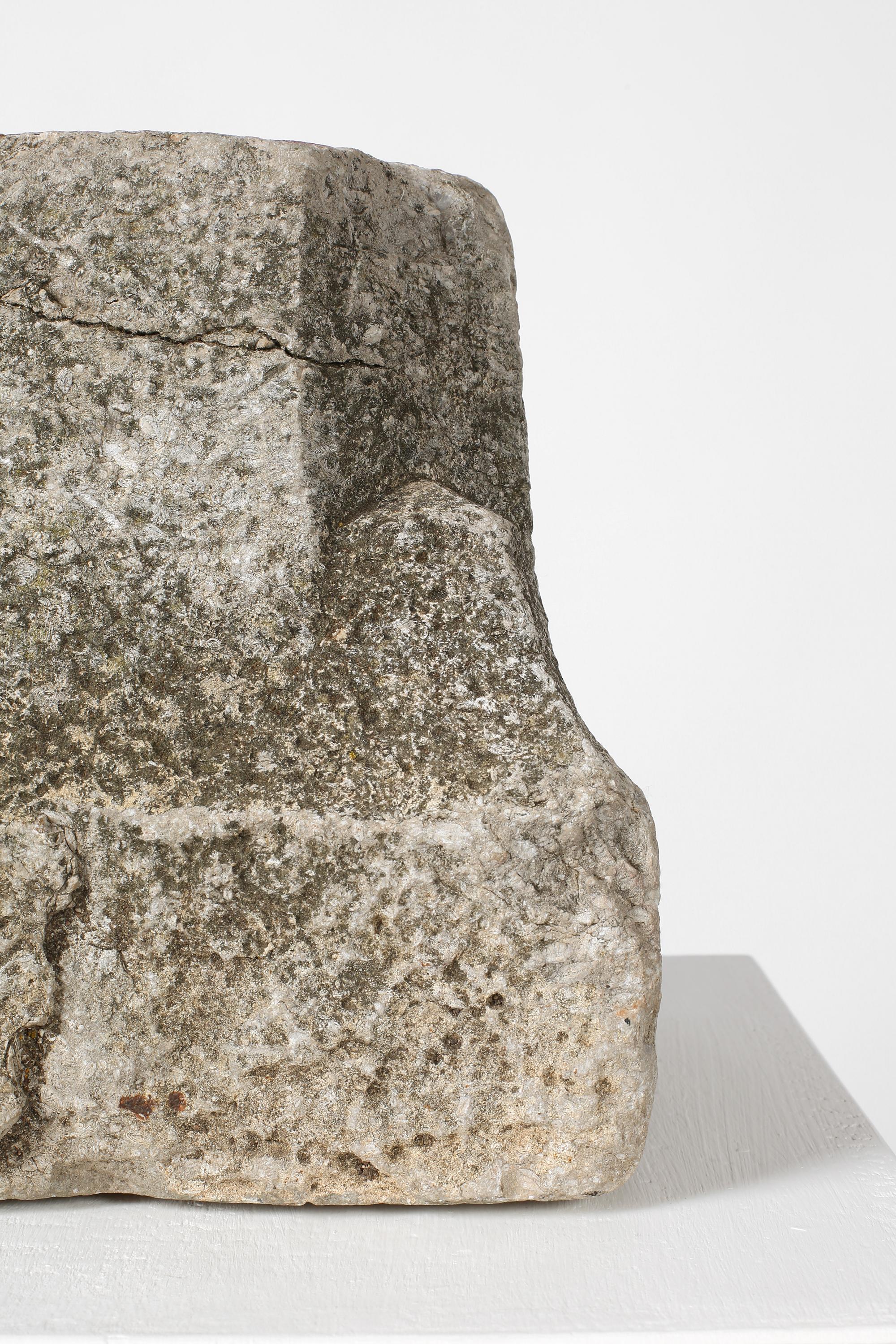 Spanish 18th Century Wabi Sabi Catalan Stone Column Fragment For Sale 3
