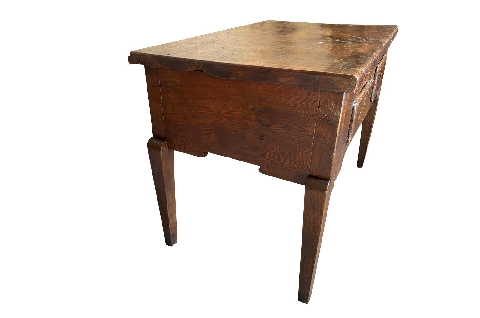 Chestnut Spanish 18th Century Writing Table, Side Table