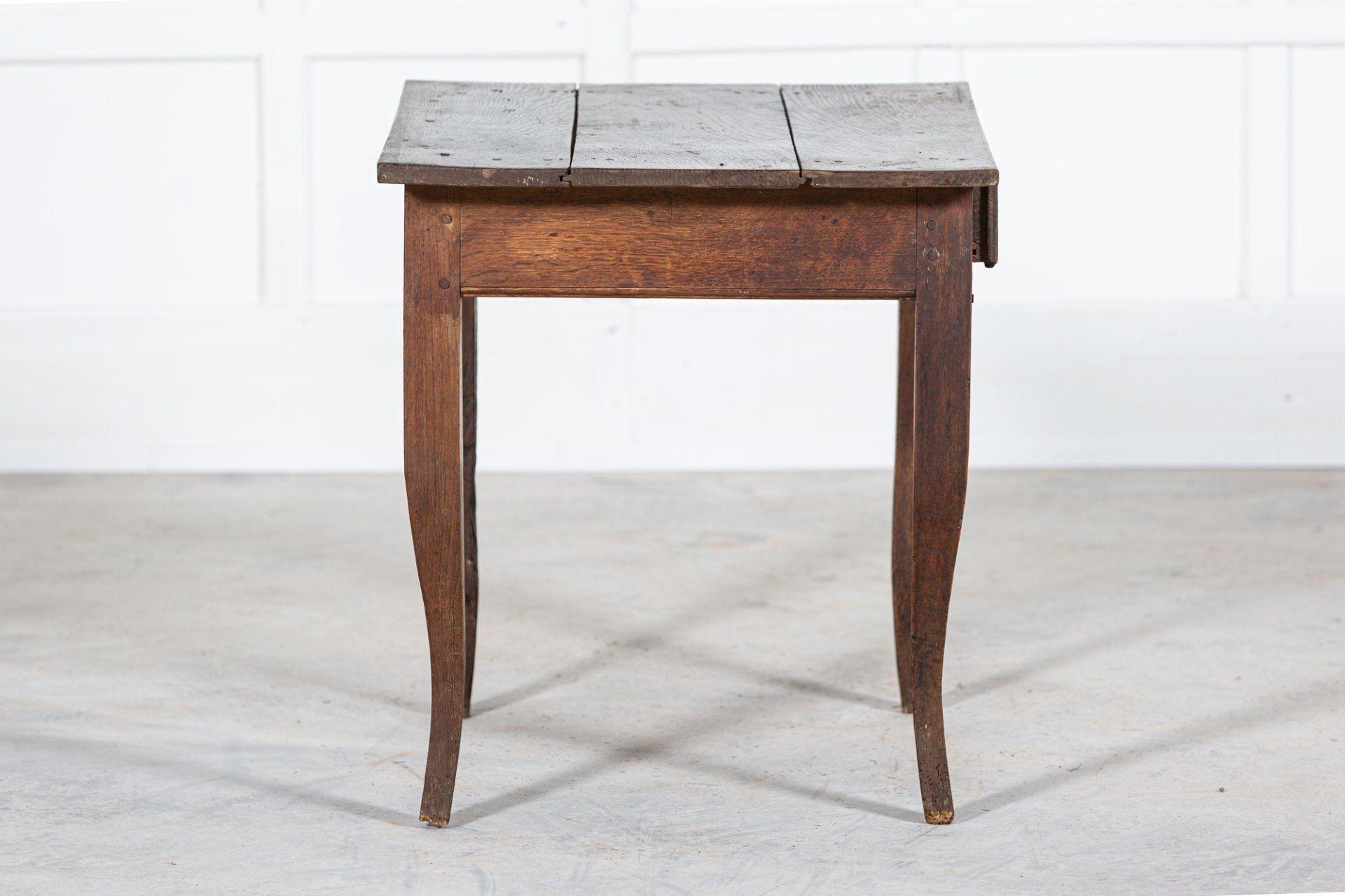Spanish 18th C Provincial Oak Side Table For Sale 8