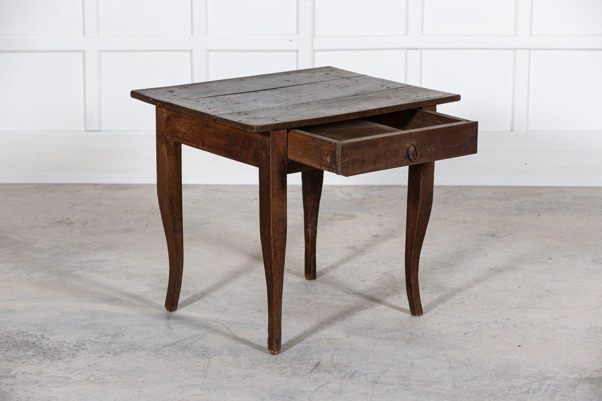 Spanish 18th C Provincial Oak Side Table For Sale 5