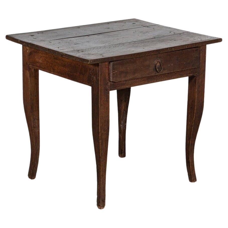 Spanish 18th C Provincial Oak Side Table For Sale