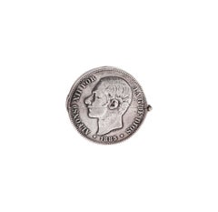 SPANISH 1920 Alfonso XII 1885 Münz-Taschenleuchter aus .900 Sterlingsilber
