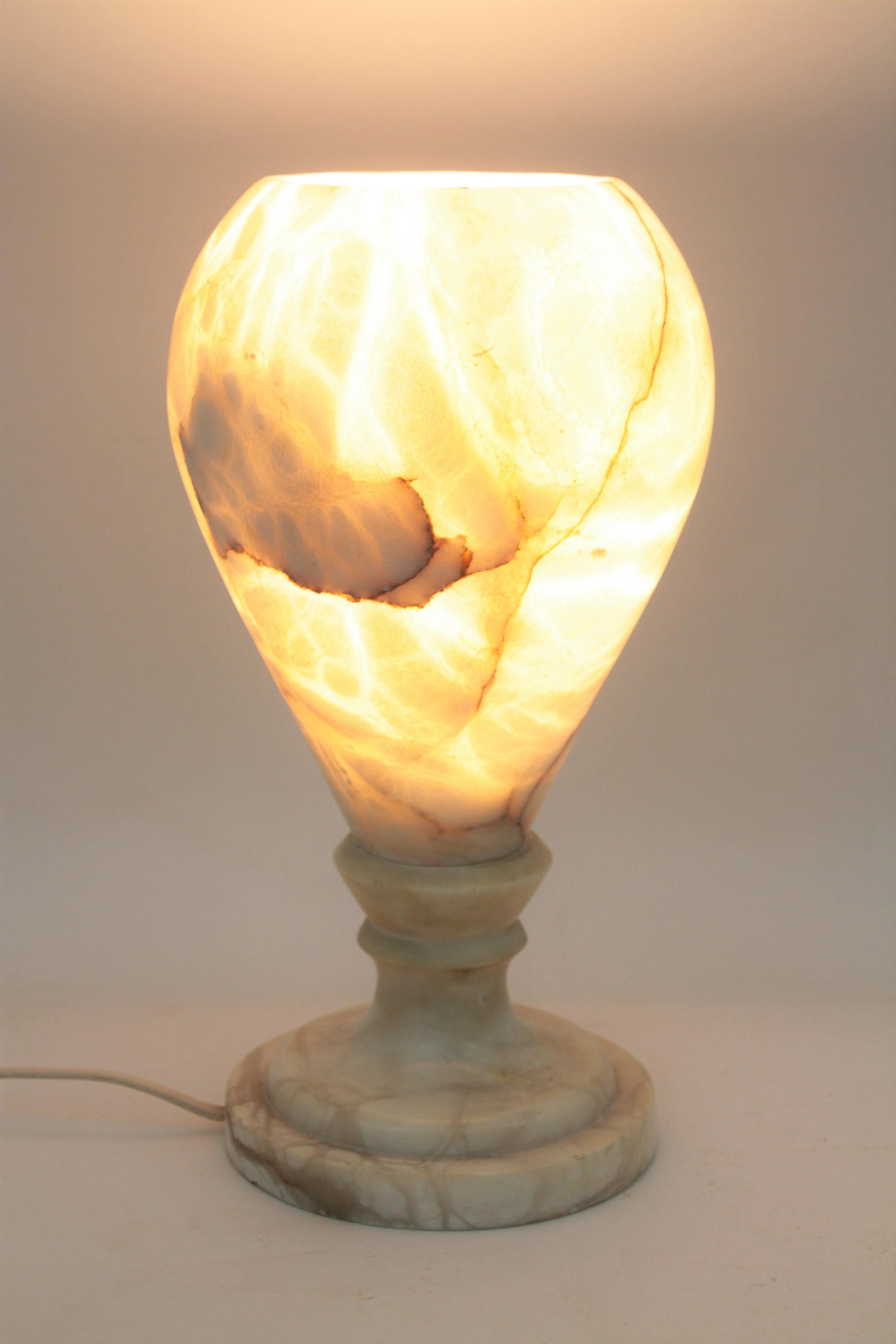 Alabaster Urn Lamp 1