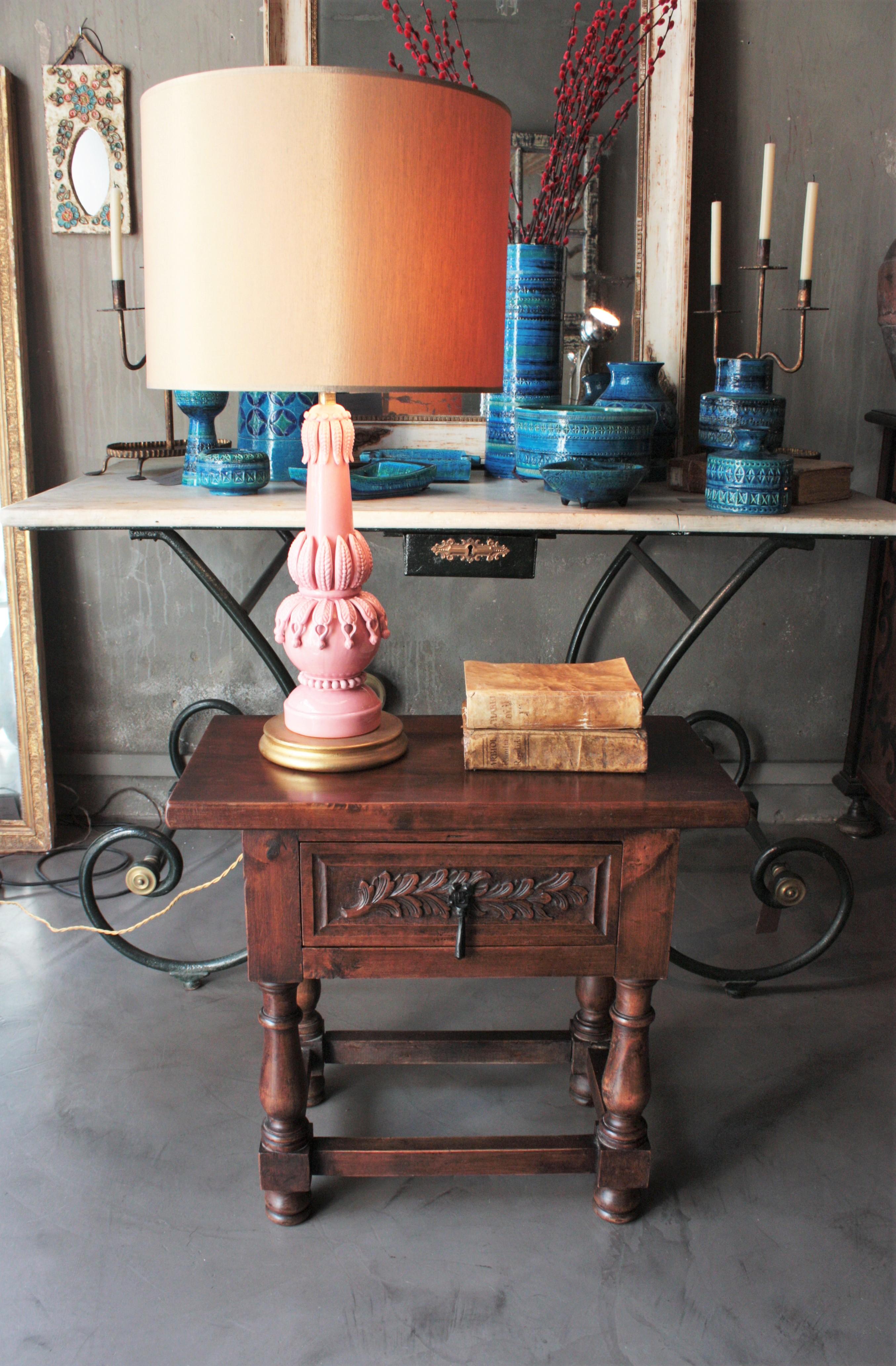 Spanish Colonial End Table / Side Table in Walnut, 1930s For Sale 1