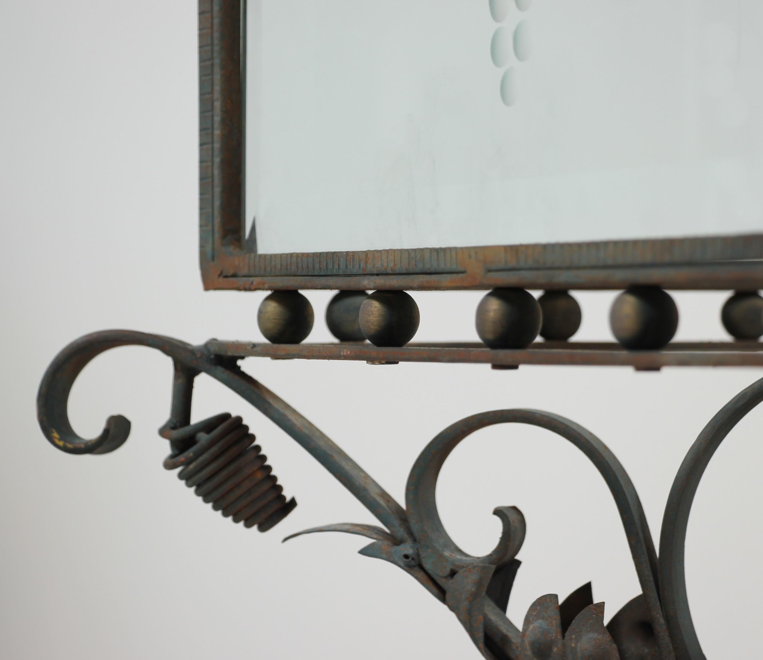 Mid-20th Century Spanish 1930s Wrought Iron Lanterns, a Pair