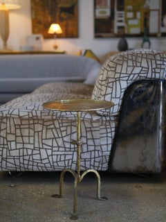 Spanish 1940s Gilt Side Table / Drinks Table / Martini Table, Wrought Iron
