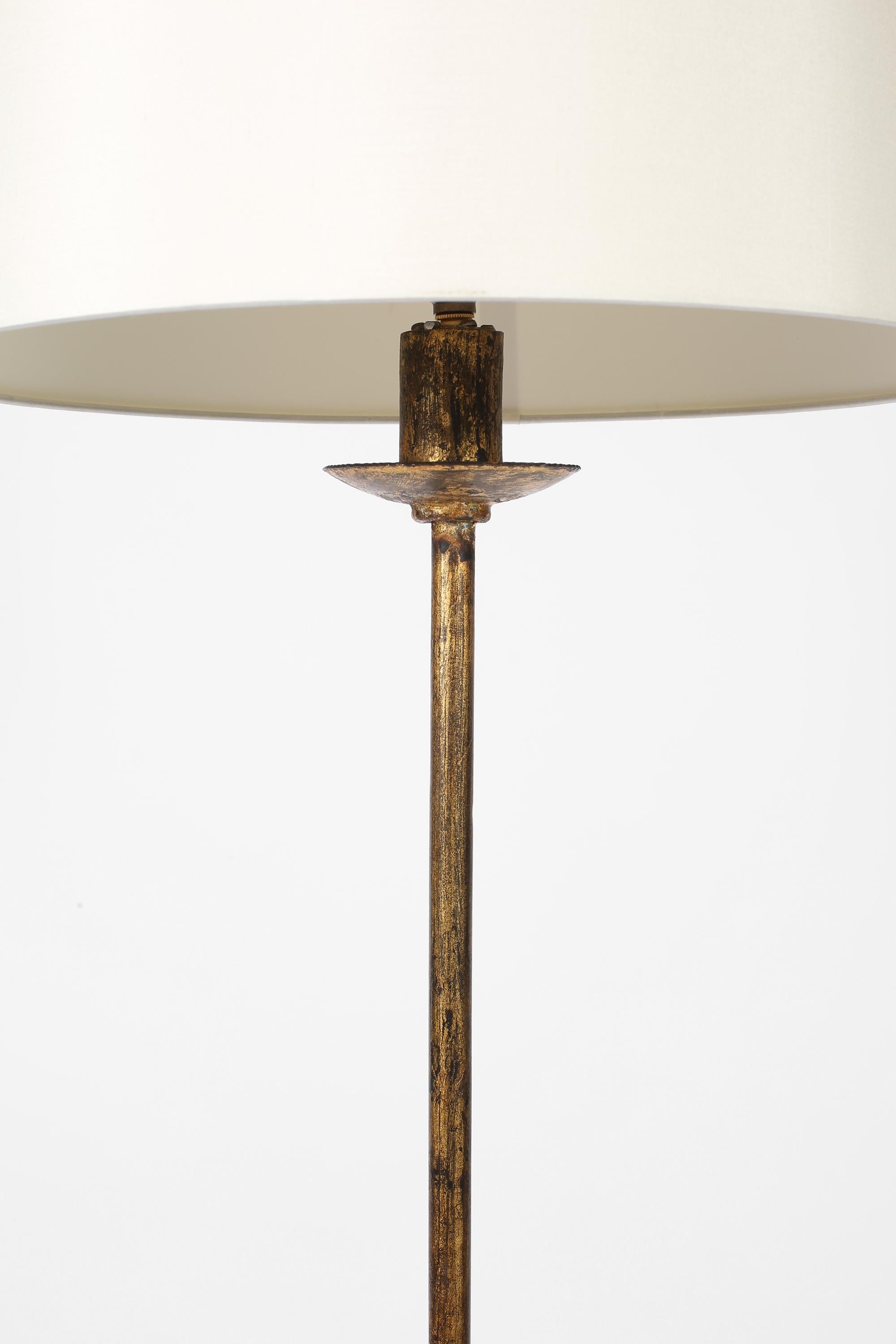 Spanish 1950s Gilt Iron Floor Lamp by Valenti 2