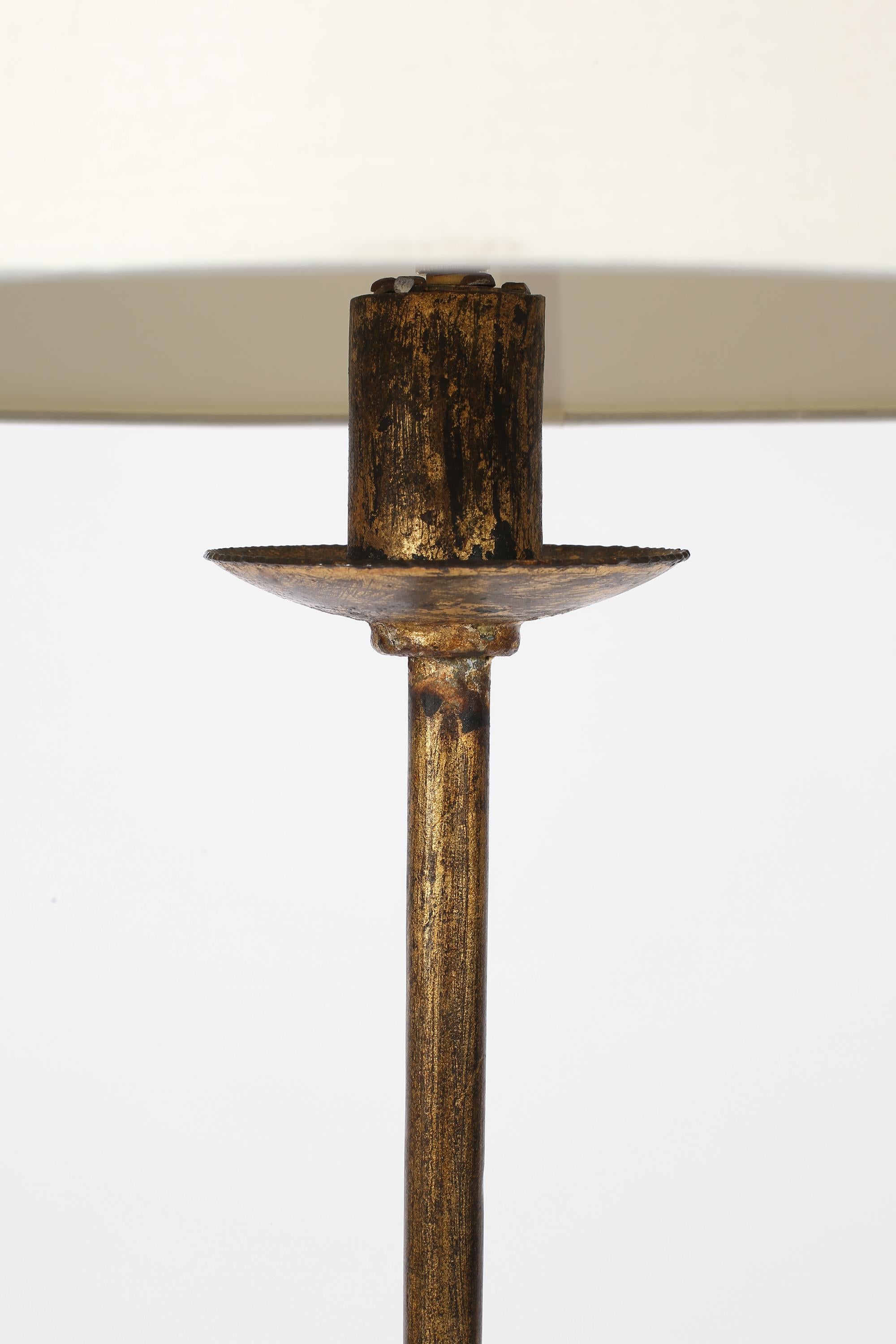 Spanish 1950s Gilt Iron Floor Lamp by Valenti 3