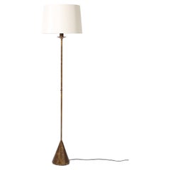 Spanish 1950s Gilt Iron Floor Lamp by Valenti