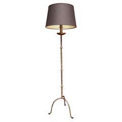 Vintage Spanish 1950s Gilt Iron Floor Lamp