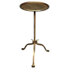 Spanish 1950s Gilt Metal Drinks Table