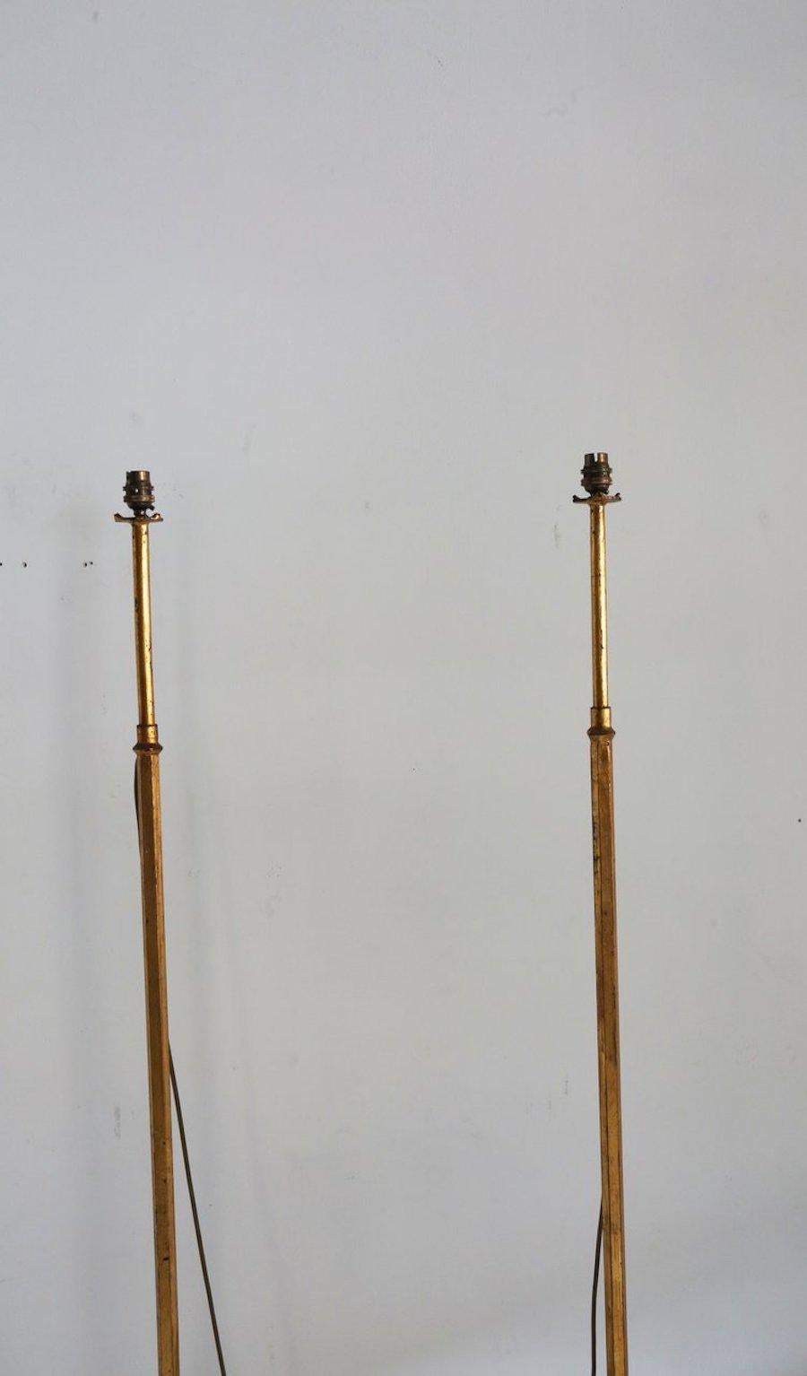 Métal Lampes standard espagnoles en vermeil des années 1950.  en vente