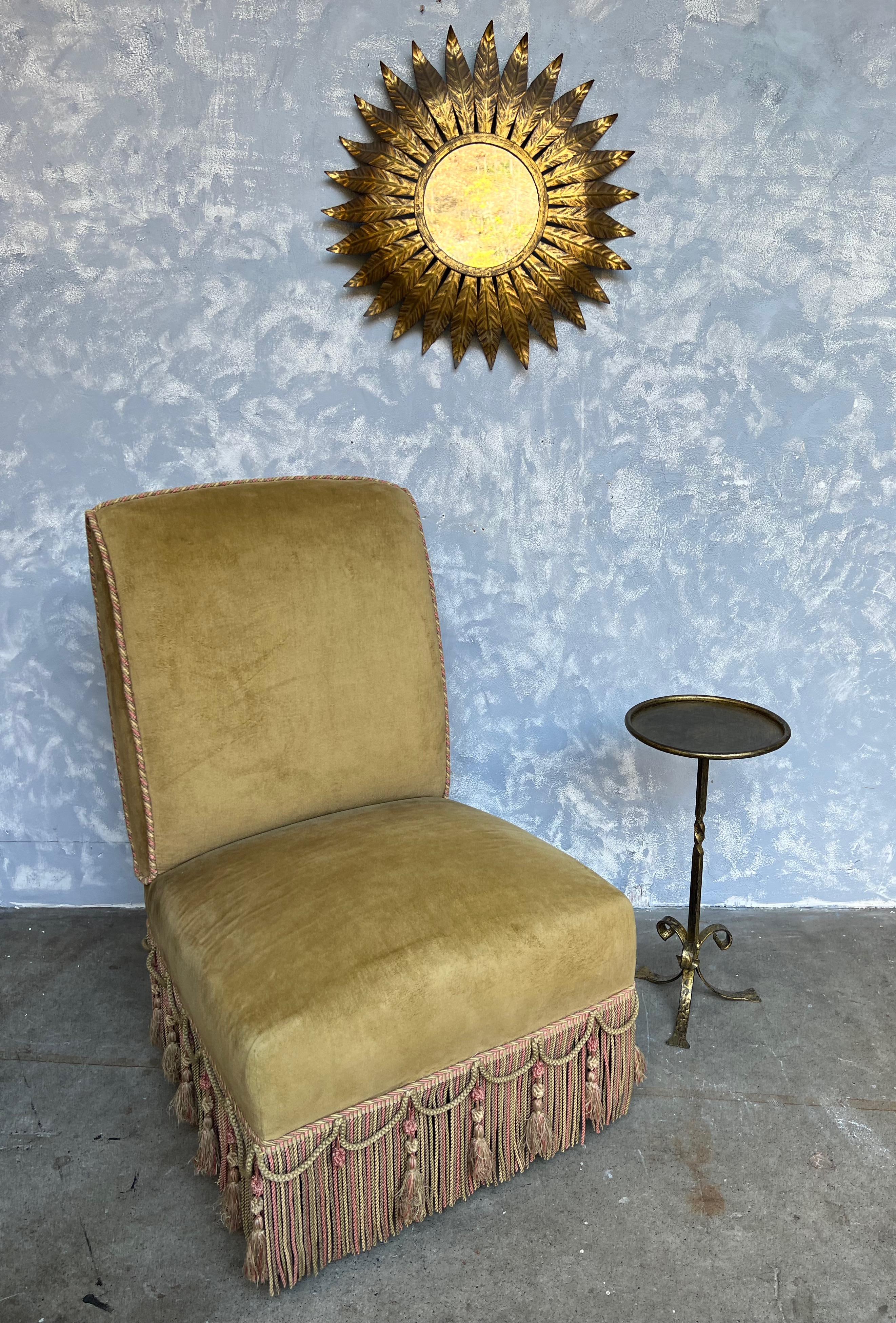 Spanish 1950s Patinated End Table For Sale 4