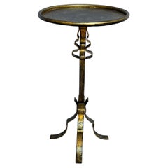  Spanish 1950s Patinated  Gilt Drinks Table 