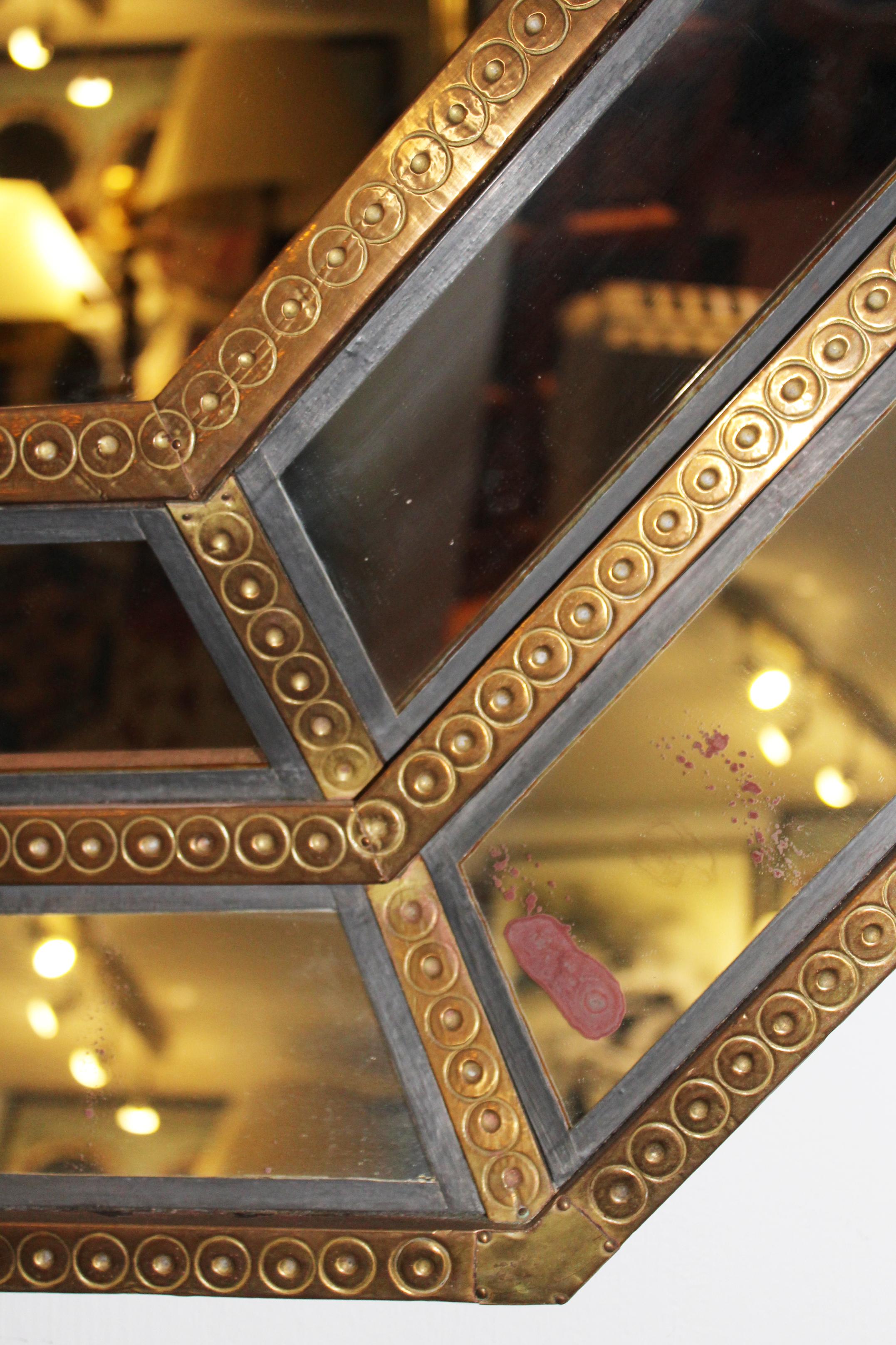 20th Century Spanish, 1980s Bedoya Arte Signed Octagonal Mirror