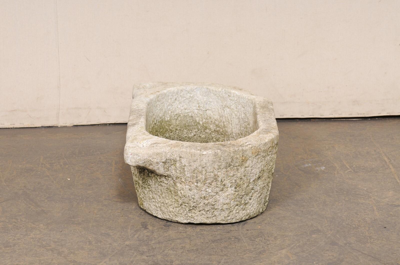 19th Century Spanish 19th C. Carved-Stone Water Trough For Sale