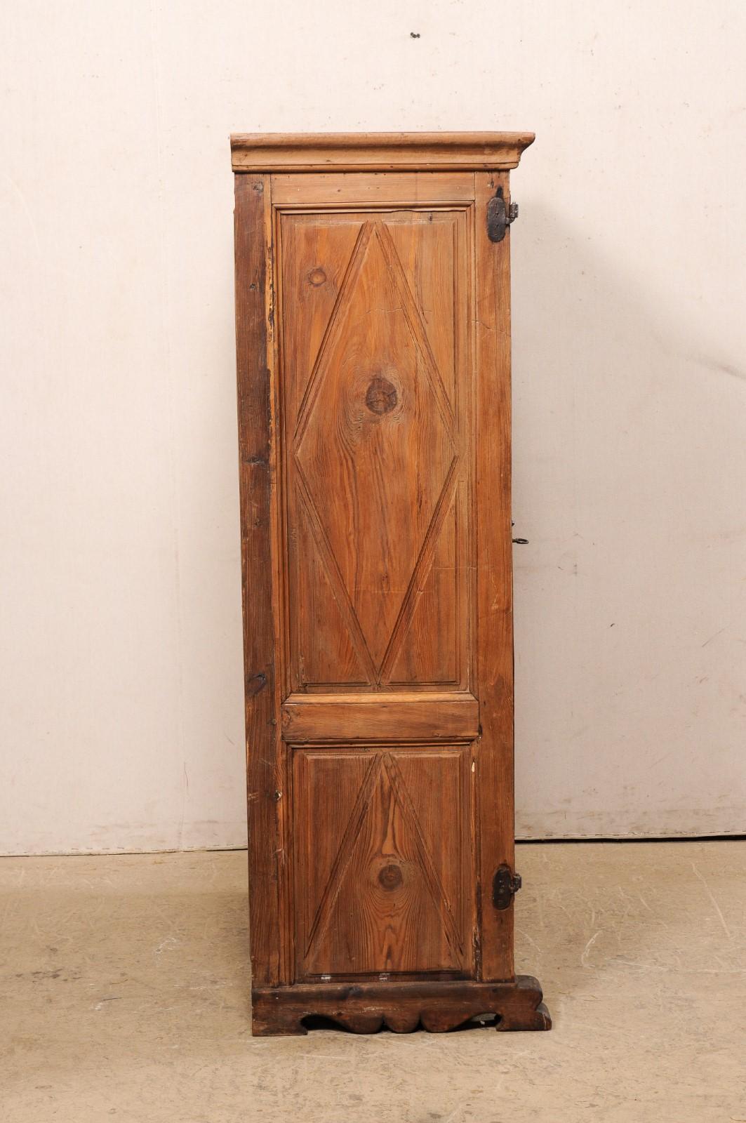 carved wood cabinet tall