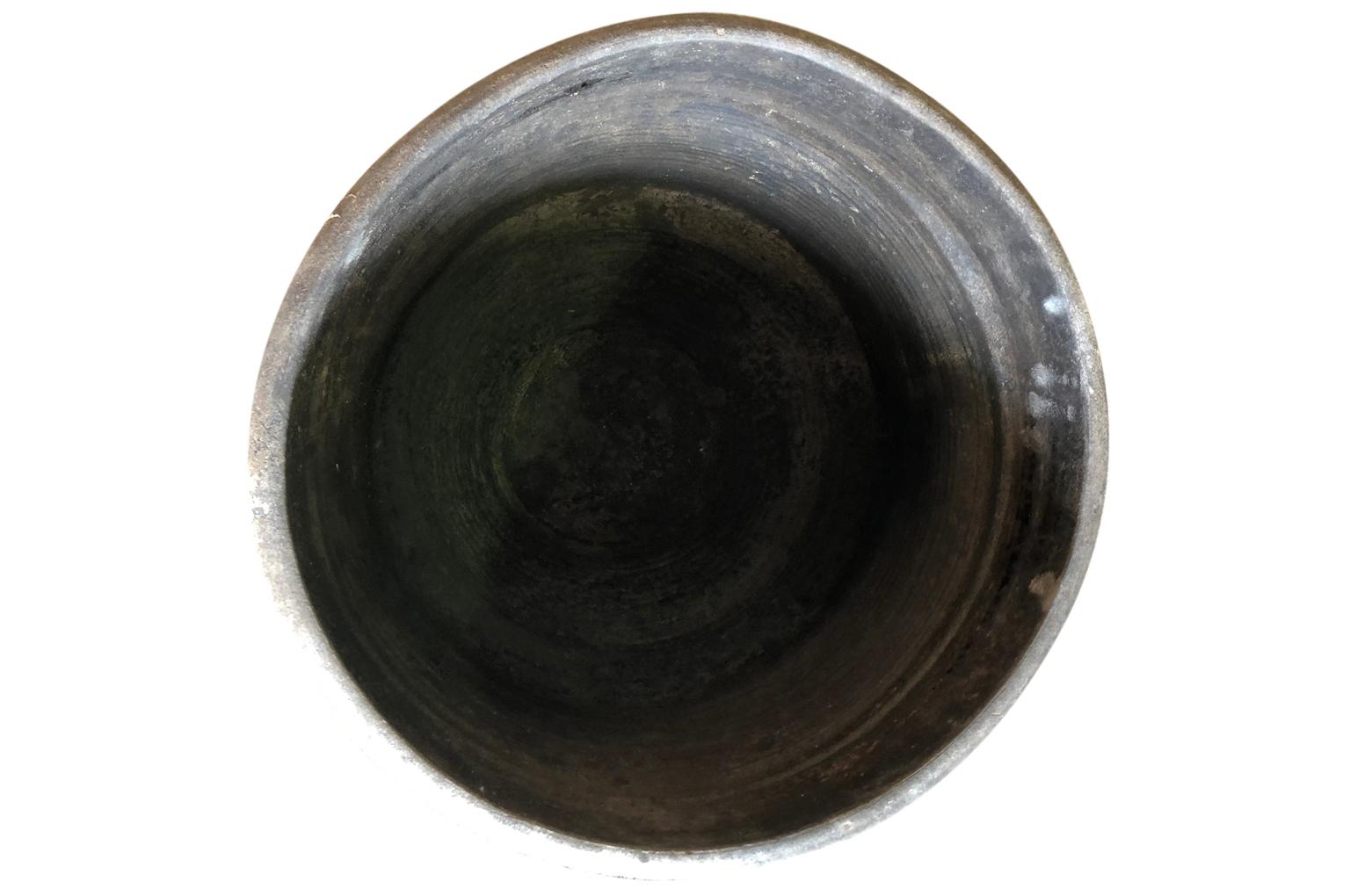 Spanish 19th Century Black Terracotta Urn, Planter 2