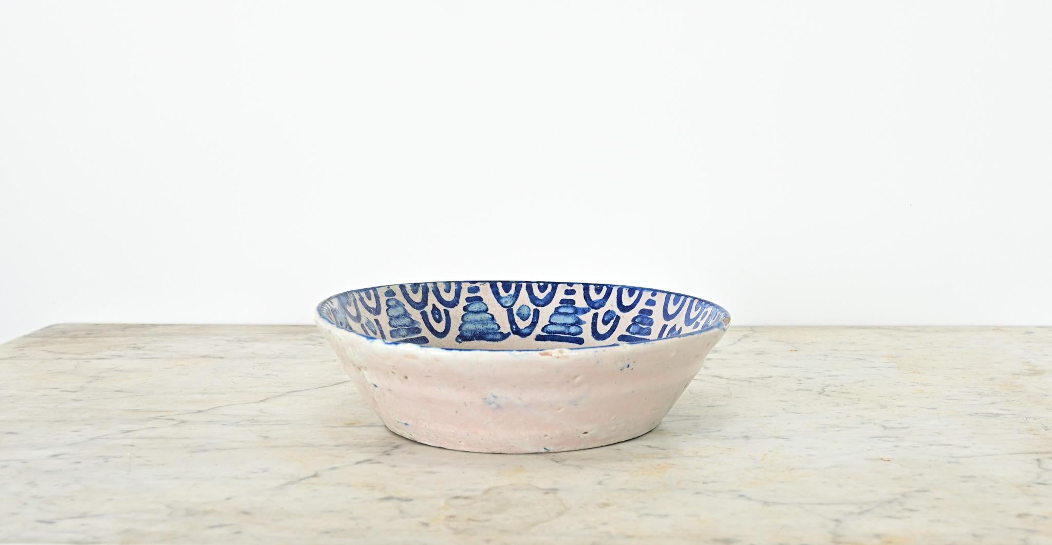 Spanish 19th Century Fajalauza Bowl from Granada Pintado en venta