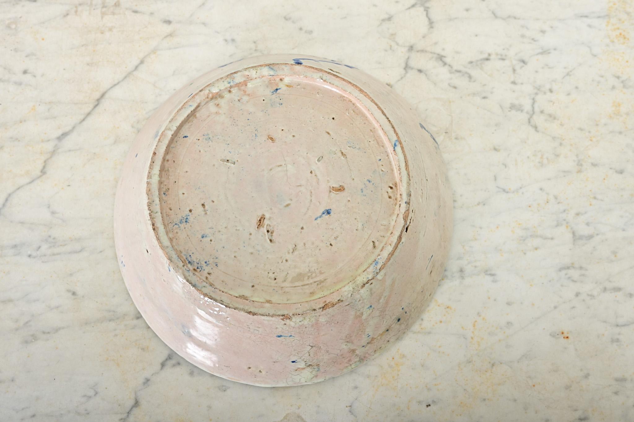 Spanish 19th Century Fajalauza Bowl from Granada en Bueno estado para la venta en Baton Rouge, LA